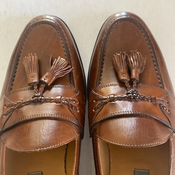 JOHNSTON & MURPHY Men’s Classic Brown Leather Tassel Loafers Size 10.5M main image 9